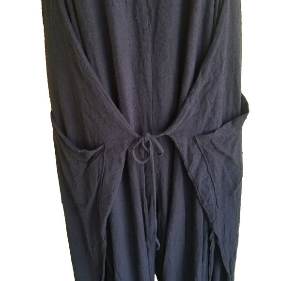 Free People FP Beach Jumpsuit Romper S/ XSmall Wide Leg Split Leg Tie Pockets - Picture 3 of 14